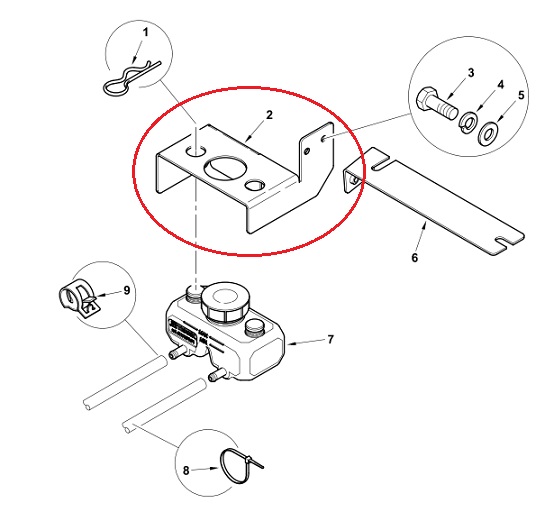 Ремонт кронштейна тормозного бачка экскаватора-погрузчика
